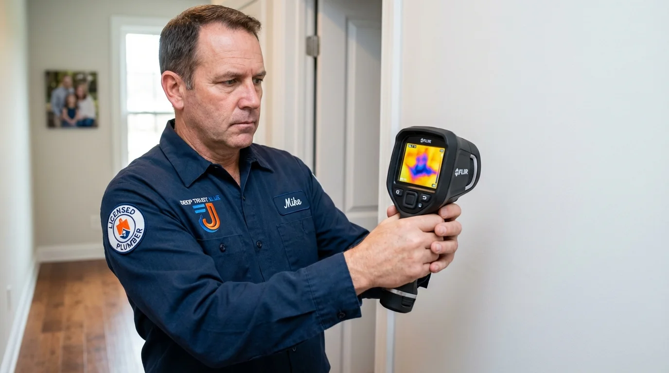 Thermal imaging leak detection by Johns Plumbing LLC in Holtsville
